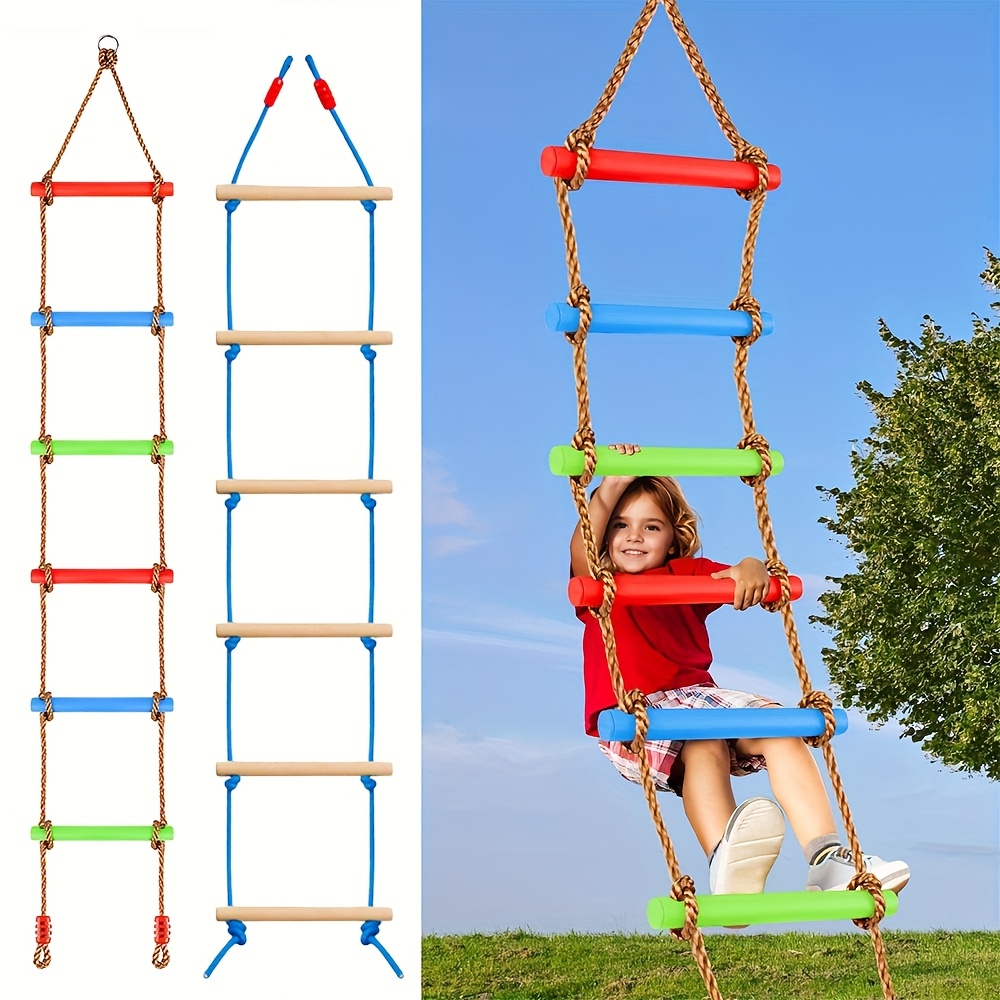Outdoor Sport Climbing Gear - 1pc カラフルな子供用クライミングラダースイング耐久性のある PE 遊具屋内屋外ホーム中庭子供スポーツプレイアクティビティギア