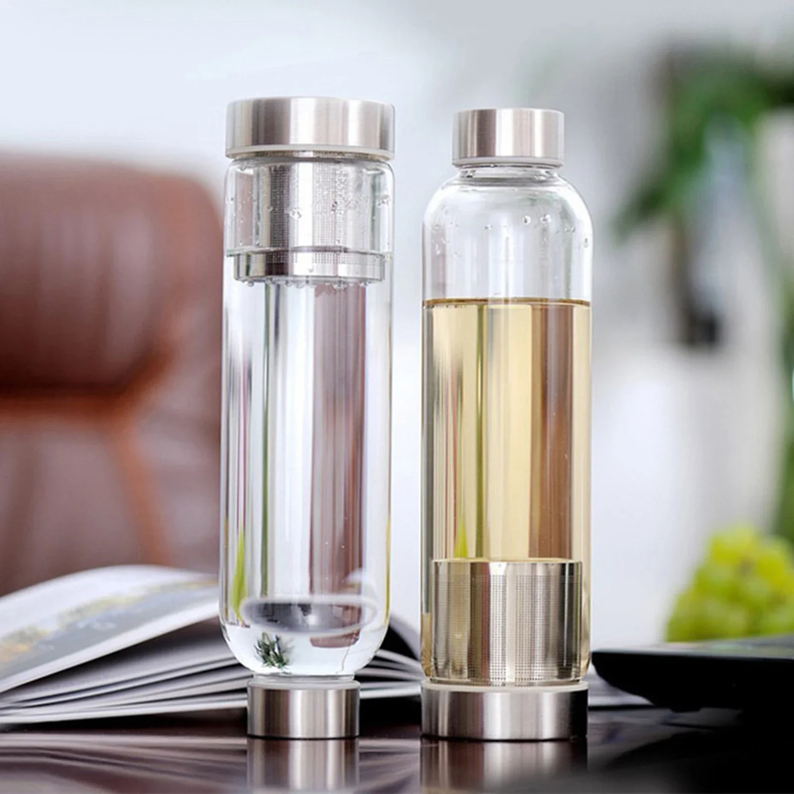 Outdoor Sport Glass Water Bottle - ガラス製スポーツ用水筒、茶こし付きタンブラー、ドリンクウェア、携帯用容器、アウトドア用、家庭用、携帯可能な飲料容器。