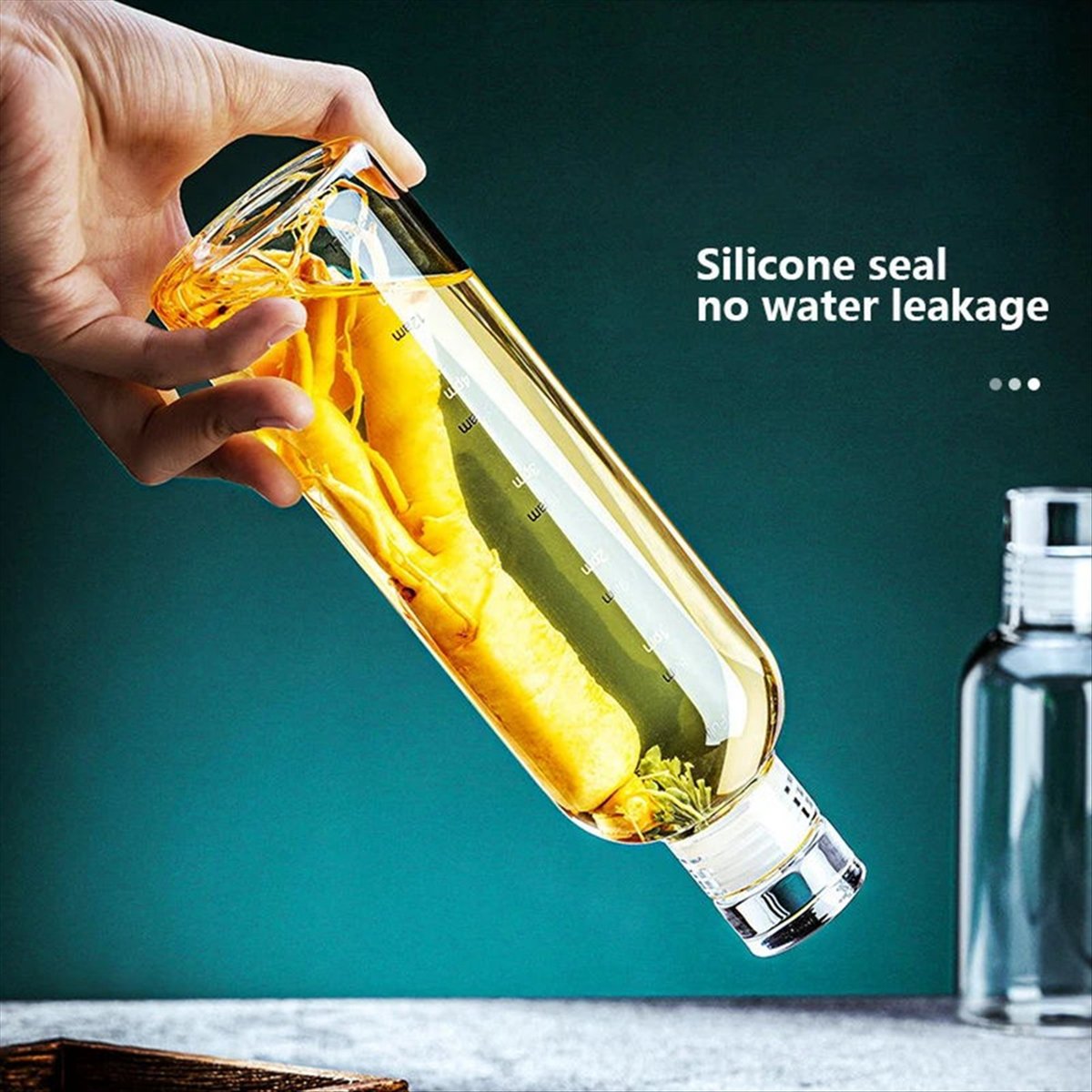 1000mlガラス製スポーツウォーターボトル、タイムスケール - Outdoor Sport Glass Water Bottle のレビューと価格