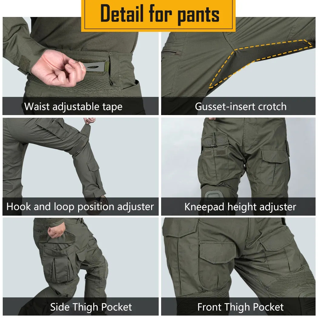 G3コンバットパンツ+パッド付き伸縮性スポーツパンツタクティ - Outdoor Sport Climbing Gear のレビューと価格