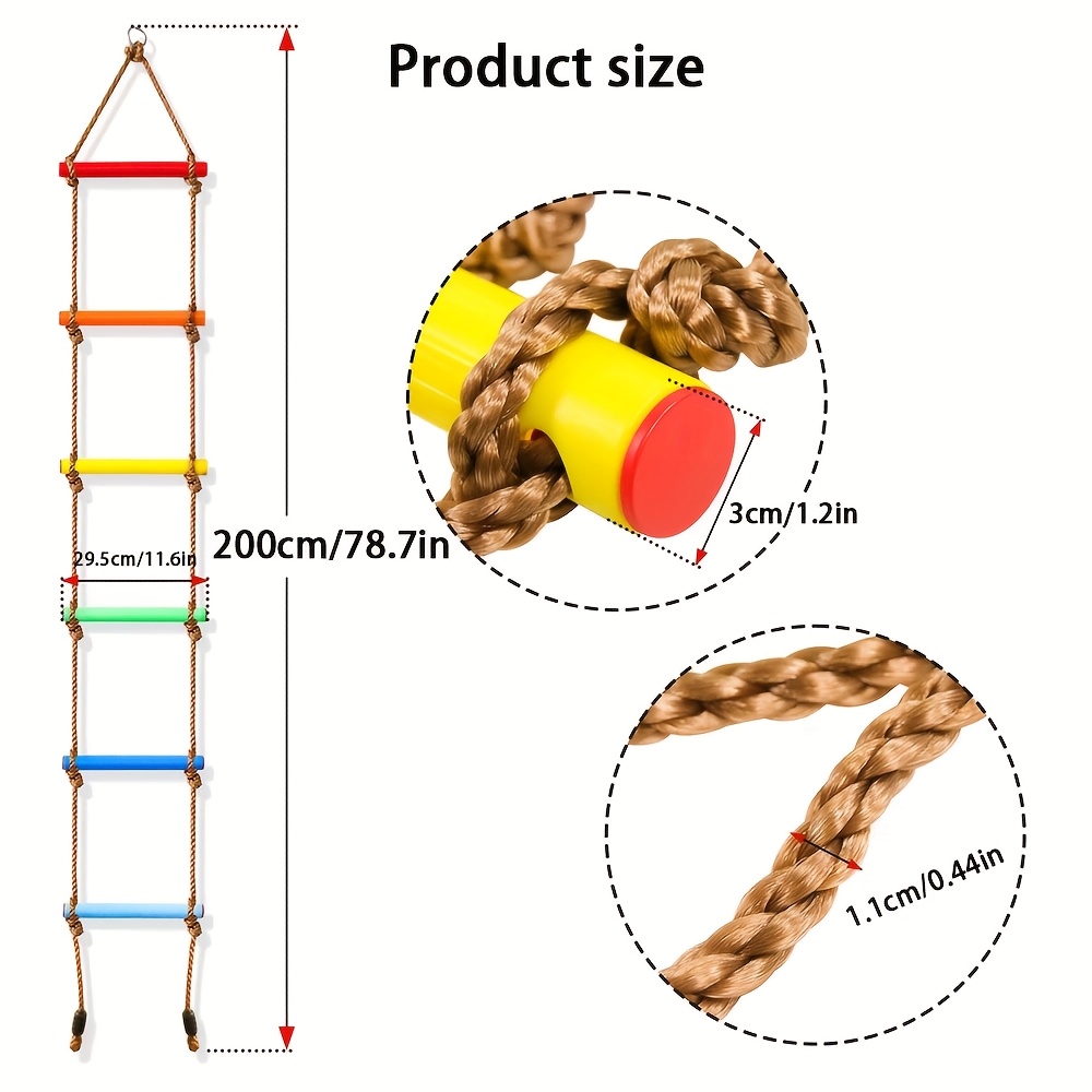 1pc カラフルな子供用クライミングラダースイング耐久性のあ - Outdoor Sport Climbing Gear のレビューと価格
