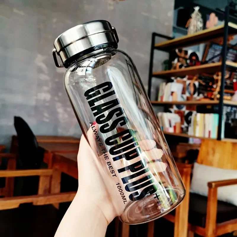 ストラップ付き 2L ガラス水ボトル、スポーツ水ボトル屋外旅 - Outdoor Sport Glass Water Bottle のレビューと価格
