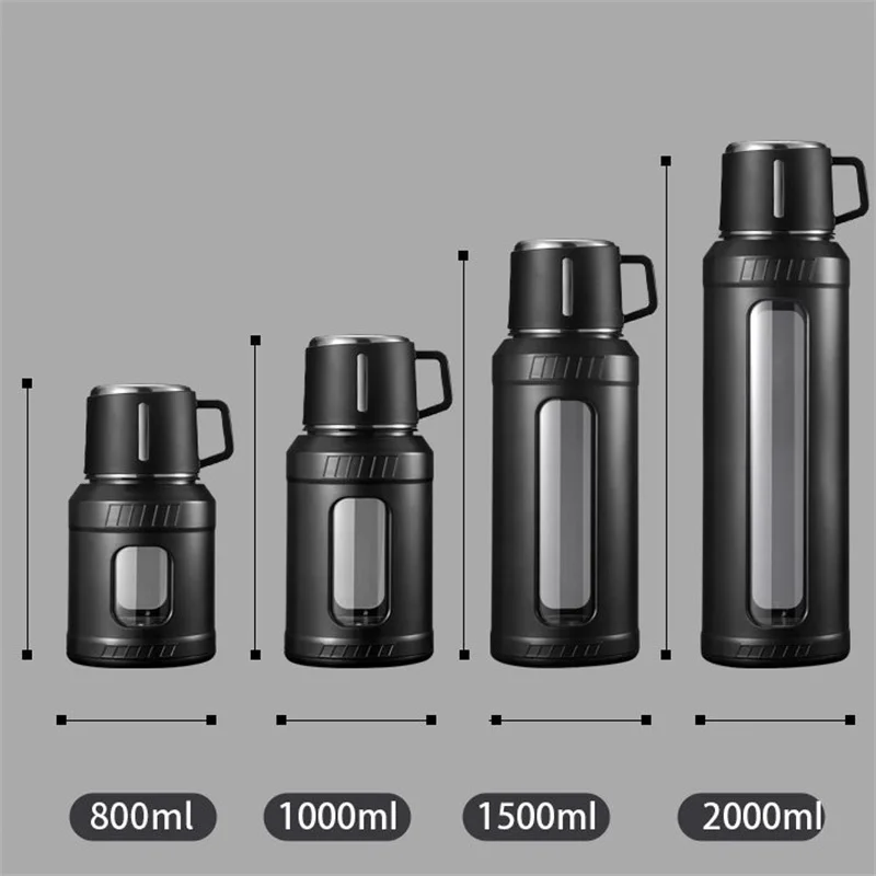 大容量2Lガラス製水筒、ストレーナー・インフューザーフィルタ - Outdoor Sport Glass Water Bottle のレビューと価格